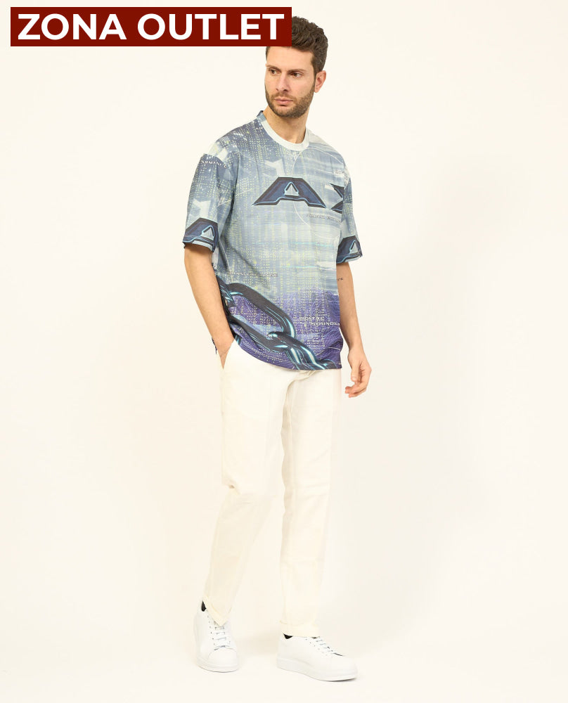 T-Shirt Men Chain Armani Exchange Camiseta