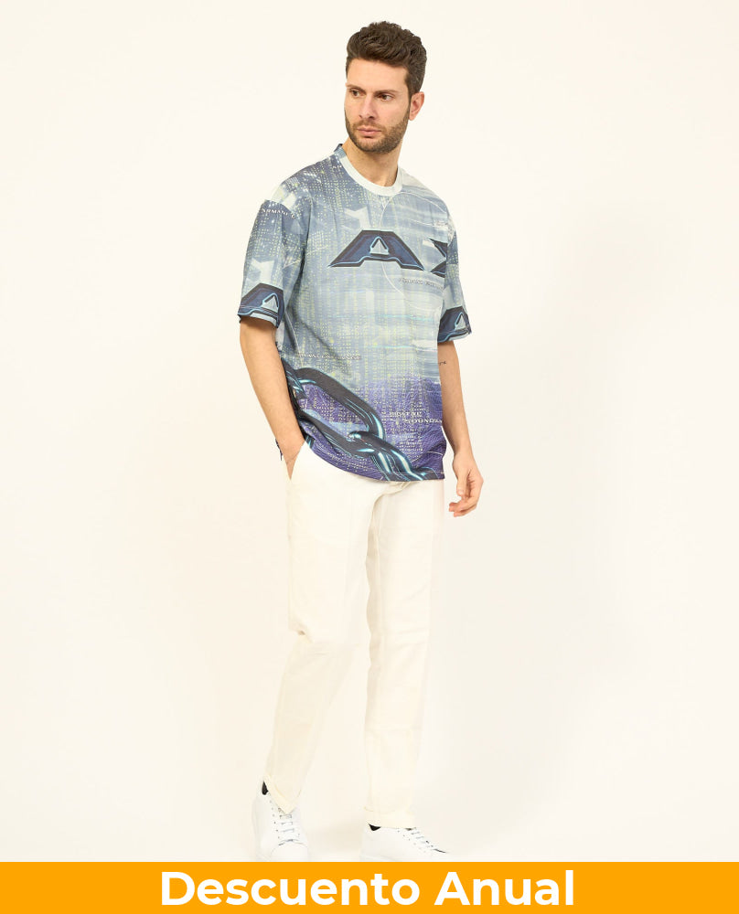T-Shirt Men Chain Armani Exchange Camiseta
