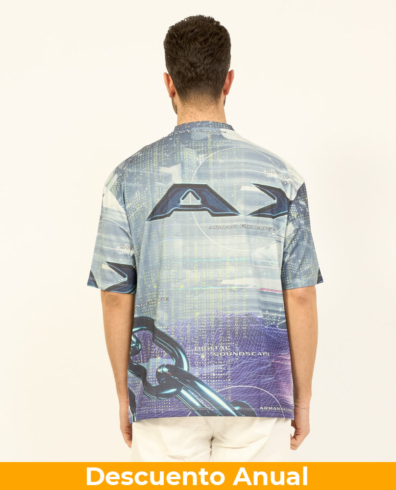 T-Shirt Men Chain Armani Exchange Camiseta