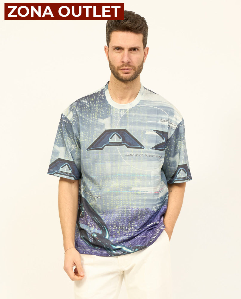 T-Shirt Men Chain Armani Exchange Camiseta