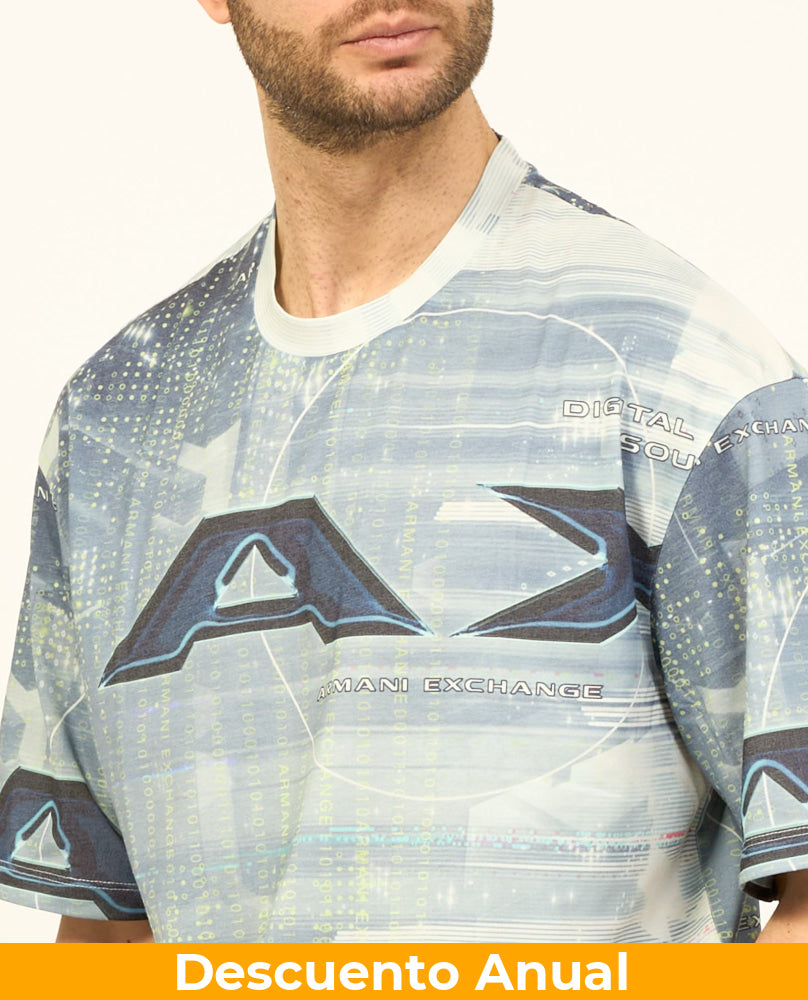 T-Shirt Men Chain Armani Exchange Camiseta