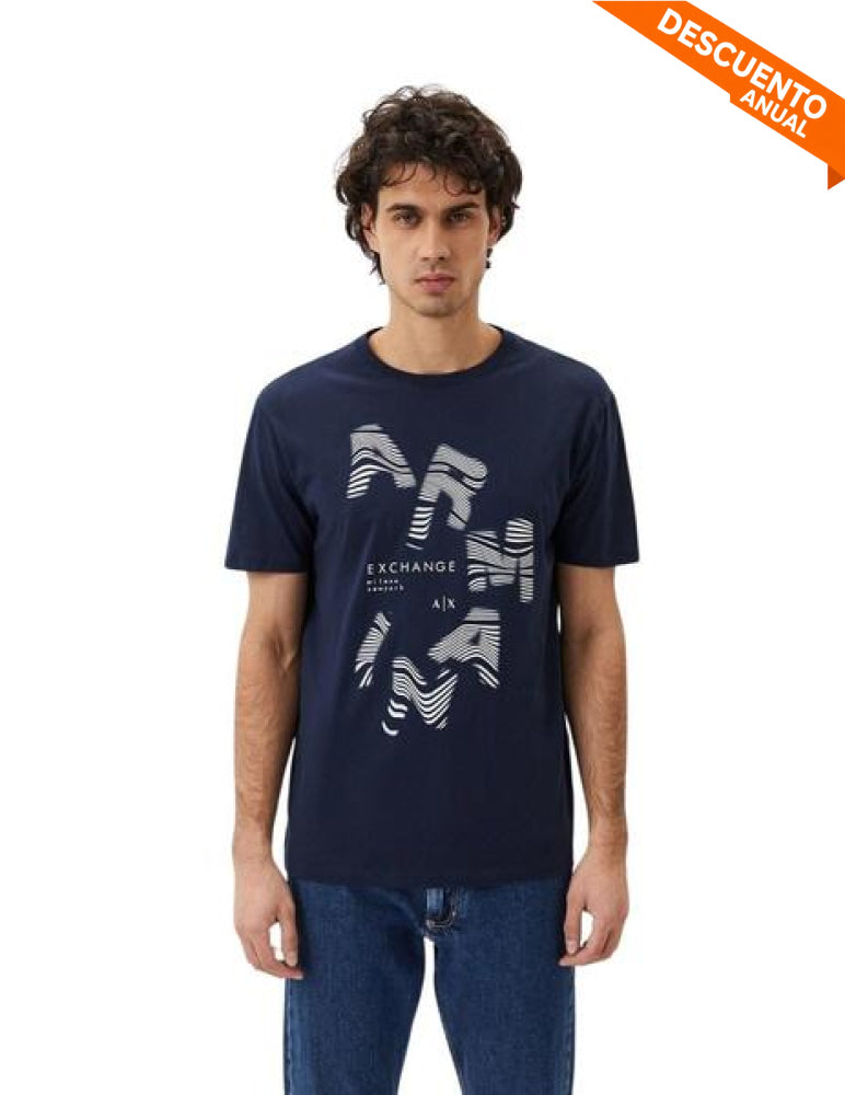 T-Shirt Men Navy Armani Exchange Camiseta