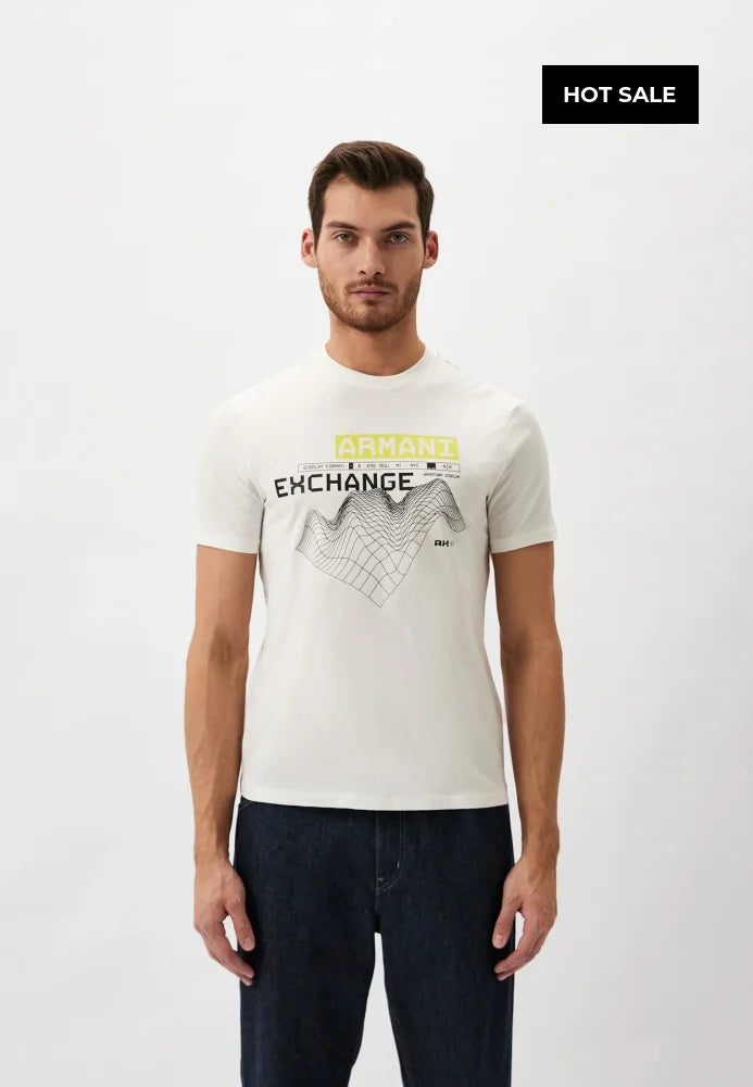 T-Shirt Men Off White Armani Exchange XXL Camiseta
