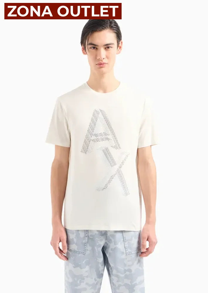 T-Shirt Men White Armani Exchange Camiseta