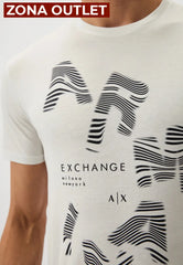 T-Shirt Men White Armani Exchange Camiseta