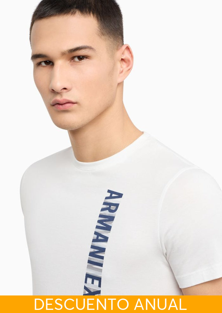 T-Shirt Men White Armani Exchange Camiseta