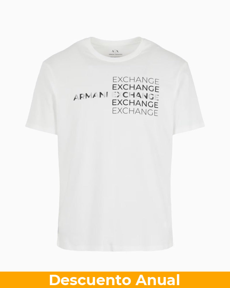 T-Shirt Men White Armani Exchange Camiseta