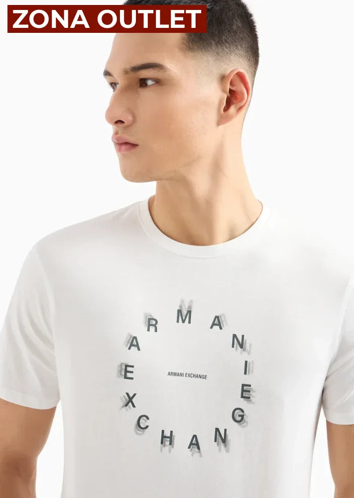 T-Shirt Men White Armani Exchange Camiseta