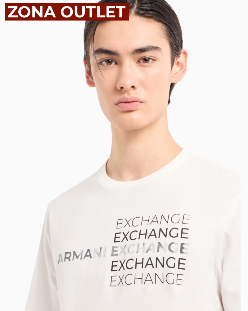 T-Shirt Men White Armani Exchange Camiseta