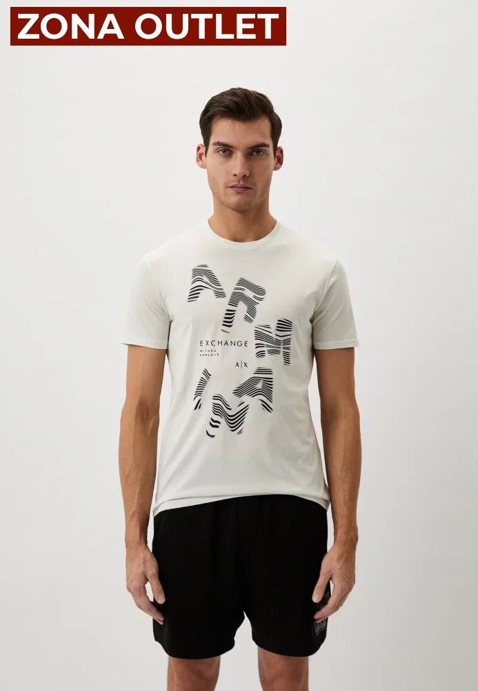 T-Shirt Men White Armani Exchange Camiseta