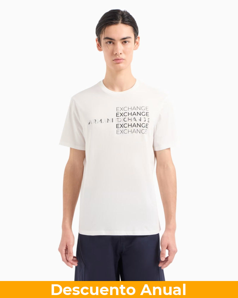 T-Shirt Men White Armani Exchange Camiseta