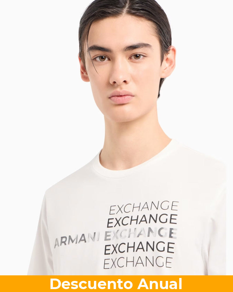 T-Shirt Men White Armani Exchange Camiseta