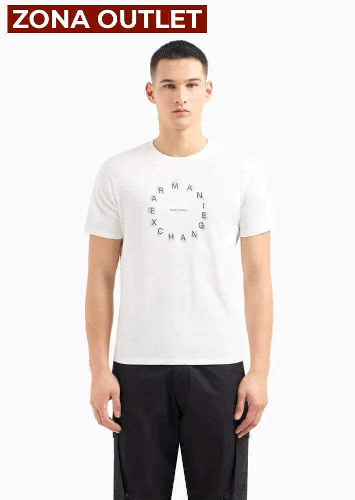 T-Shirt Men White Armani Exchange Camiseta