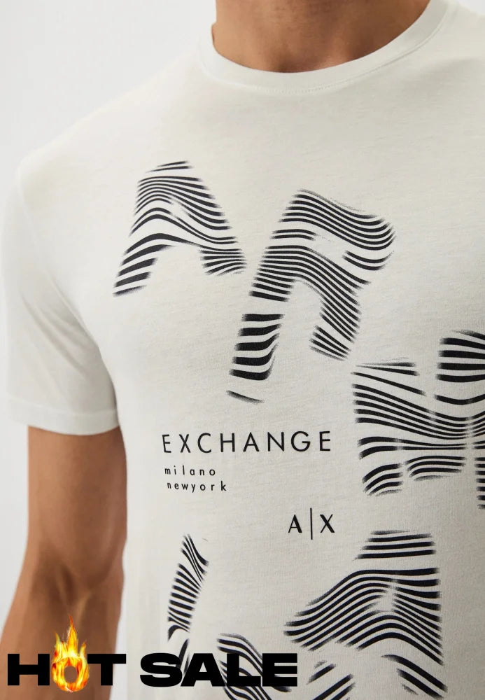 T-Shirt Men White Armani Exchange Camiseta