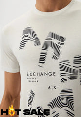 T-Shirt Men White Armani Exchange Camiseta