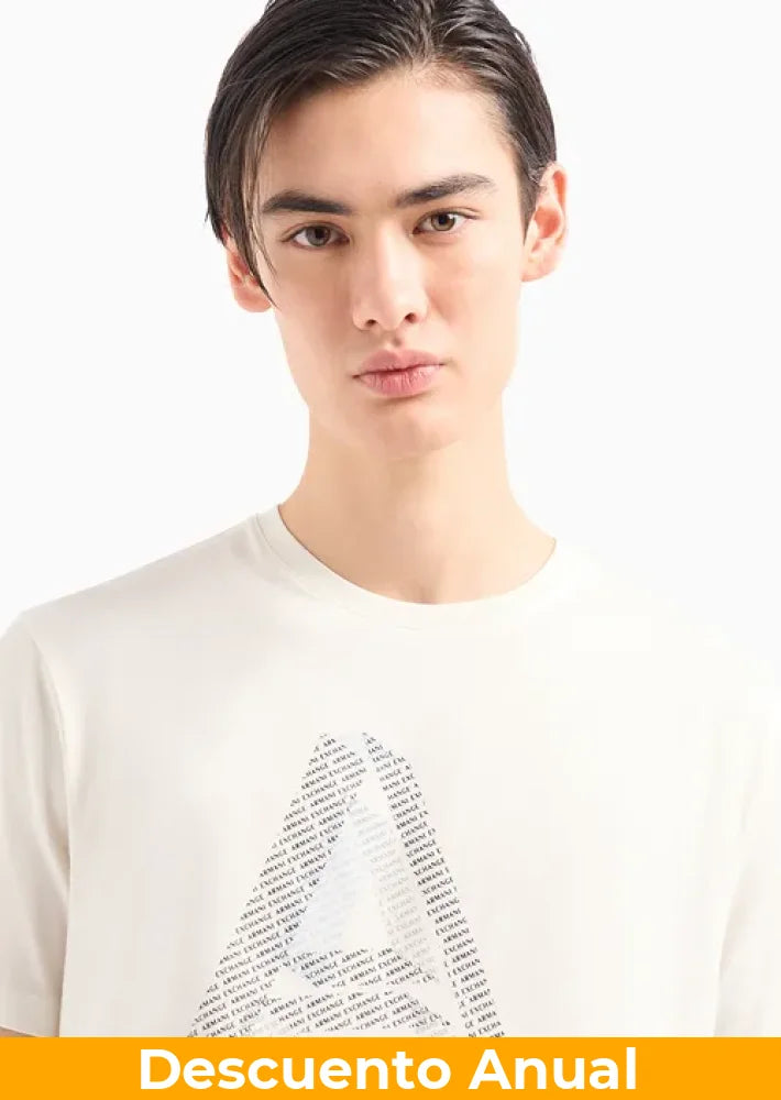 T-Shirt Men White Armani Exchange Camiseta