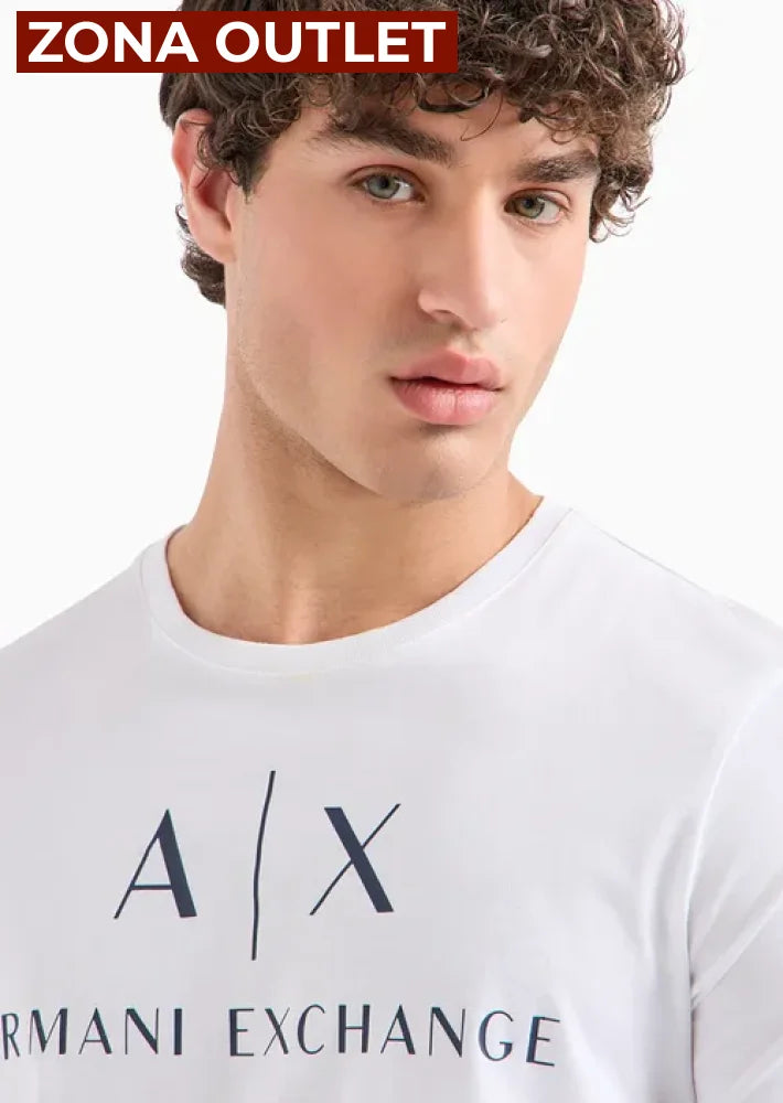T-Shirt Men White Armani Exchange Camiseta