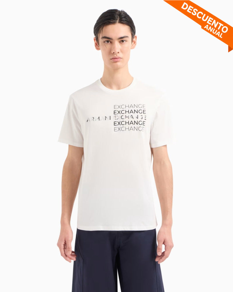 T-Shirt Men White Armani Exchange Camiseta