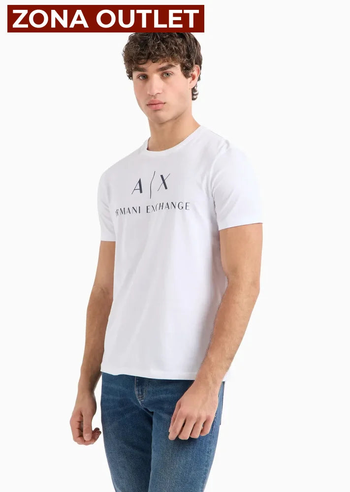 T-Shirt Men White Armani Exchange Camiseta