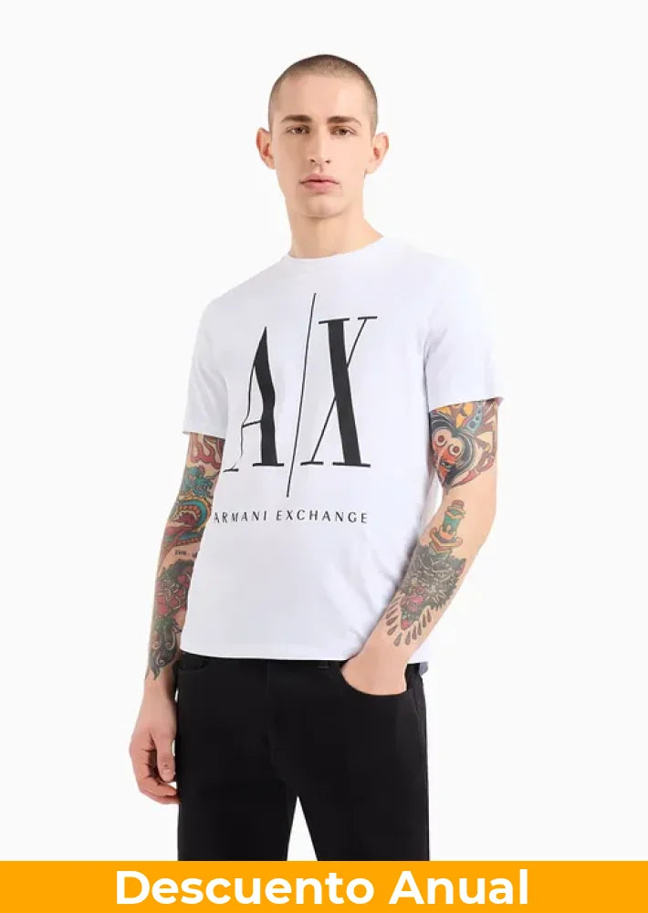 T-Shirt Men White Armani Exchange XXL Camiseta