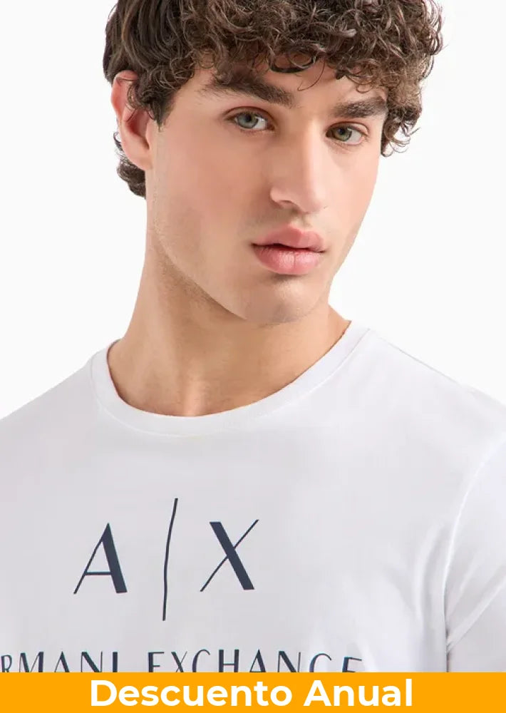 T-Shirt Men White Armani Exchange Camiseta