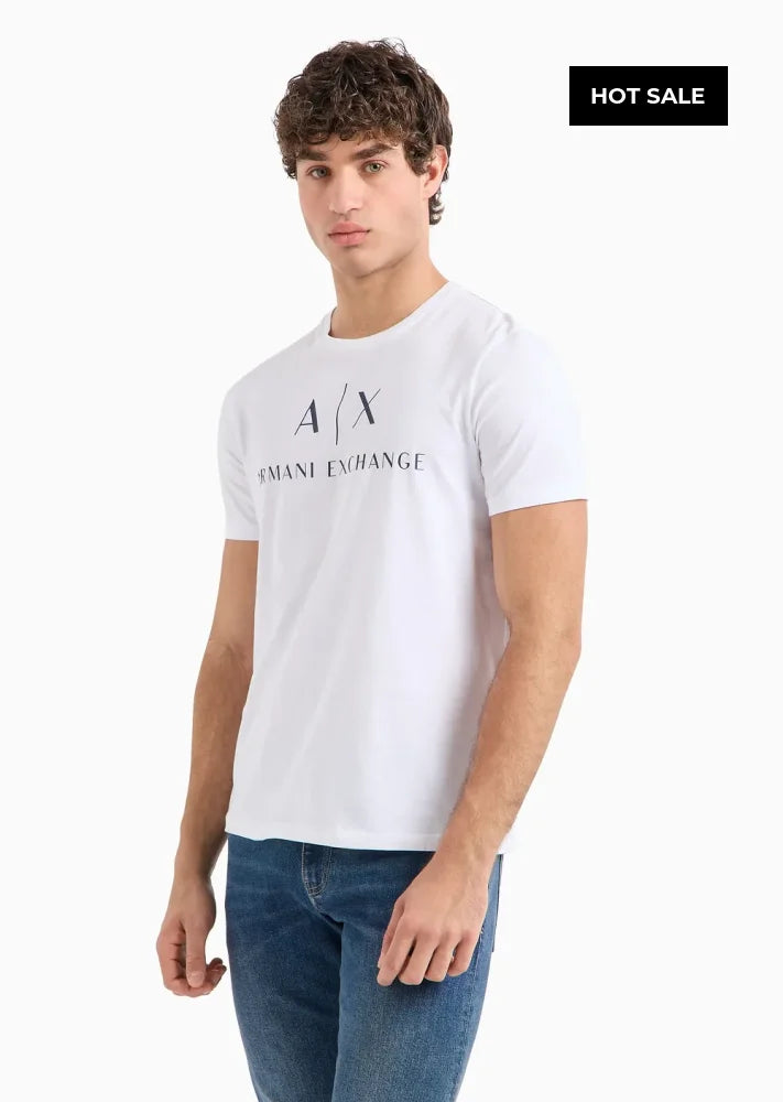 T-Shirt Men White Armani Exchange Camiseta