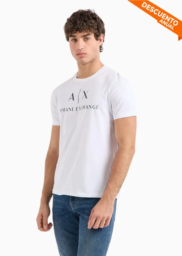 T-Shirt Men White Armani Exchange Camiseta