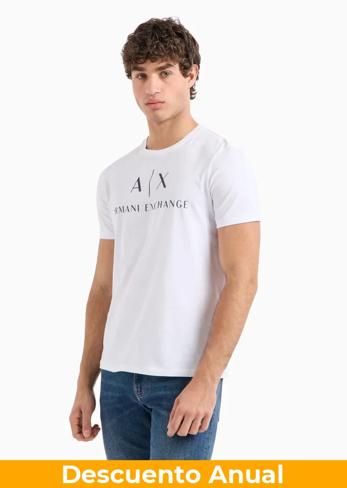 T-Shirt Men White Armani Exchange Camiseta