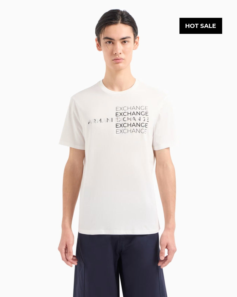 T-Shirt Men White Armani Exchange Camiseta