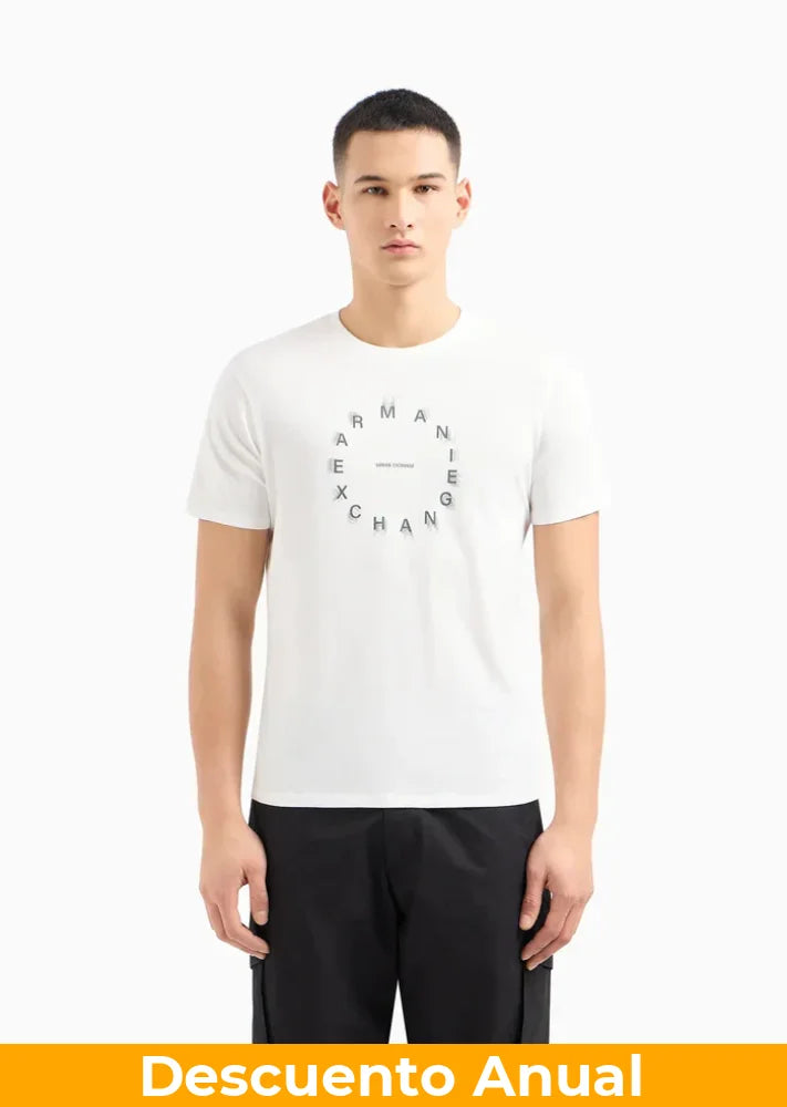 T-Shirt Men White Armani Exchange Camiseta