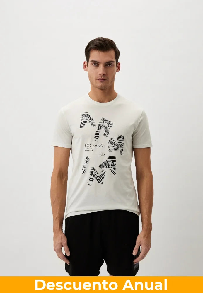 T-Shirt Men White Armani Exchange Camiseta