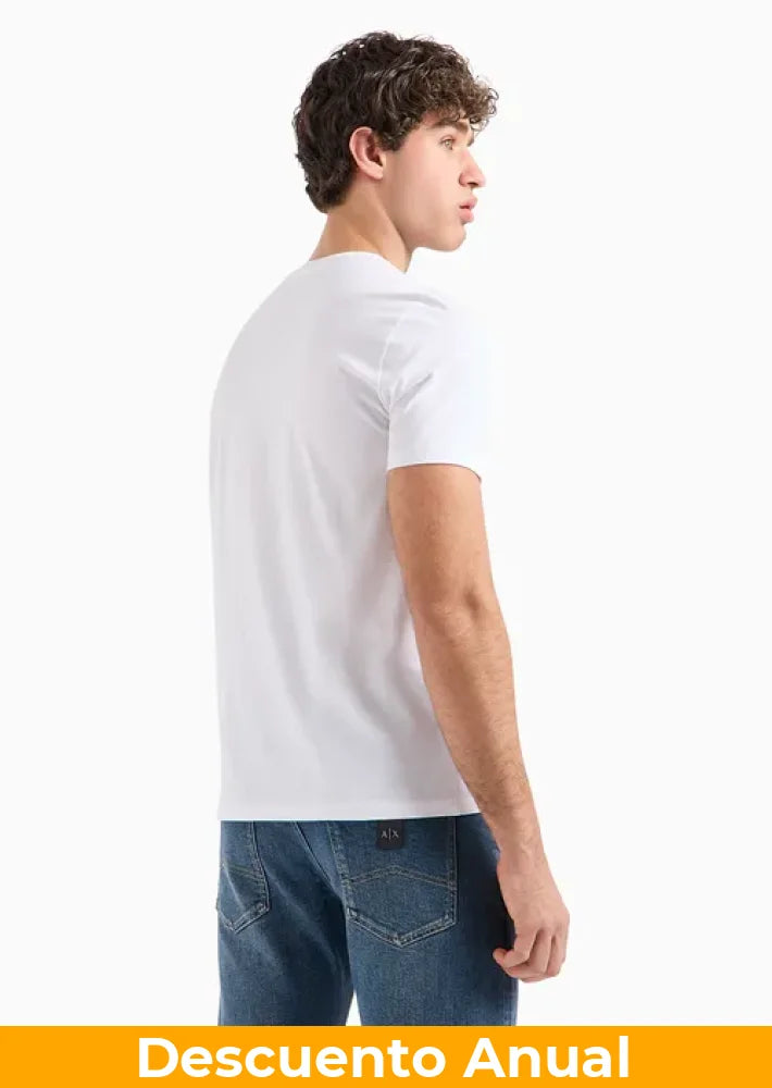 T-Shirt Men White Armani Exchange Camiseta