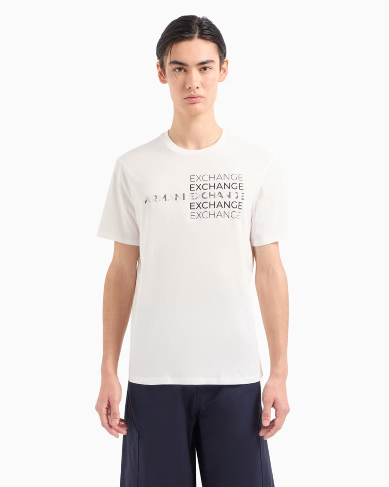 T-Shirt Men White Armani Exchange Camiseta
