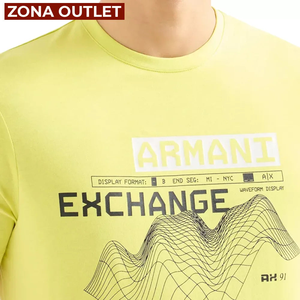T-Shirt Men Yellow Armani Exchange Camiseta
