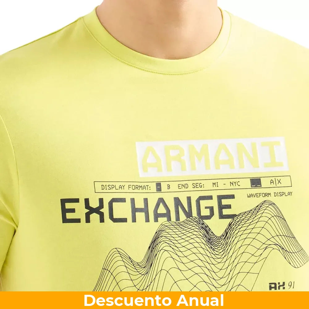 T-Shirt Men Yellow Armani Exchange Camiseta