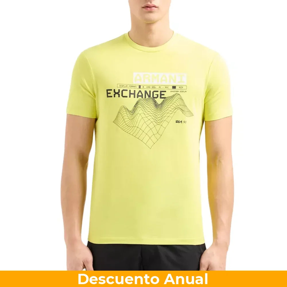 T-Shirt Men Yellow Armani Exchange Camiseta