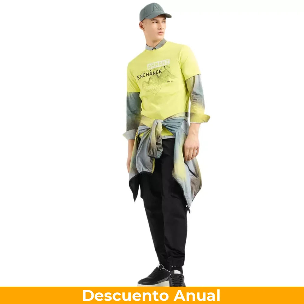 T-Shirt Men Yellow Armani Exchange Camiseta