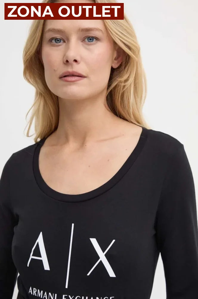 T-Shirt Women Black Armani Exchange Camibuzo