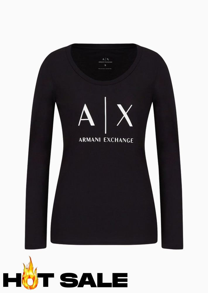 T-Shirt Women Black Armani Exchange Camibuzo