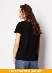 T-Shirt Women Black Armani Exchange Camiseta