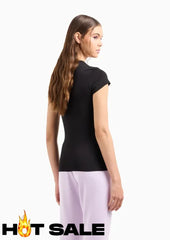 T-Shirt Women Black Armani Exchange Camiseta