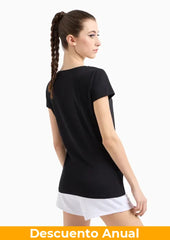 T-Shirt Women Black Armani Exchange Camiseta