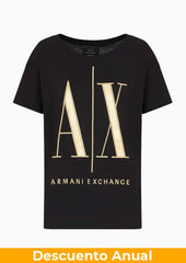 T-Shirt Women Black Armani Exchange Camiseta