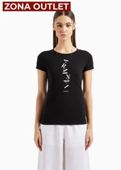 T-Shirt Women Black Armani Exchange Camiseta