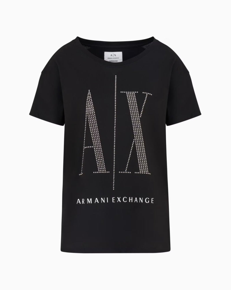 T-Shirt Women Black Armani Exchange Camiseta