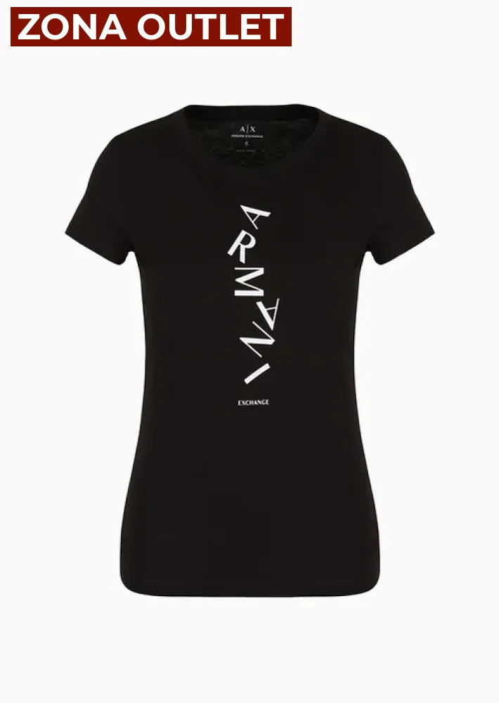 T-Shirt Women Black Armani Exchange Camiseta
