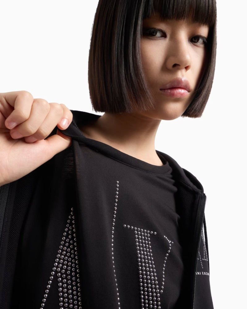 T-Shirt Women Black Armani Exchange Camiseta