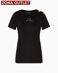 T-Shirt Women Black Armani Exchange Camiseta