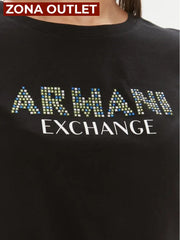 T-Shirt Women Black Armani Exchange Camiseta
