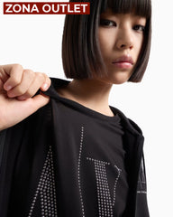 T-Shirt Women Black Armani Exchange Camiseta